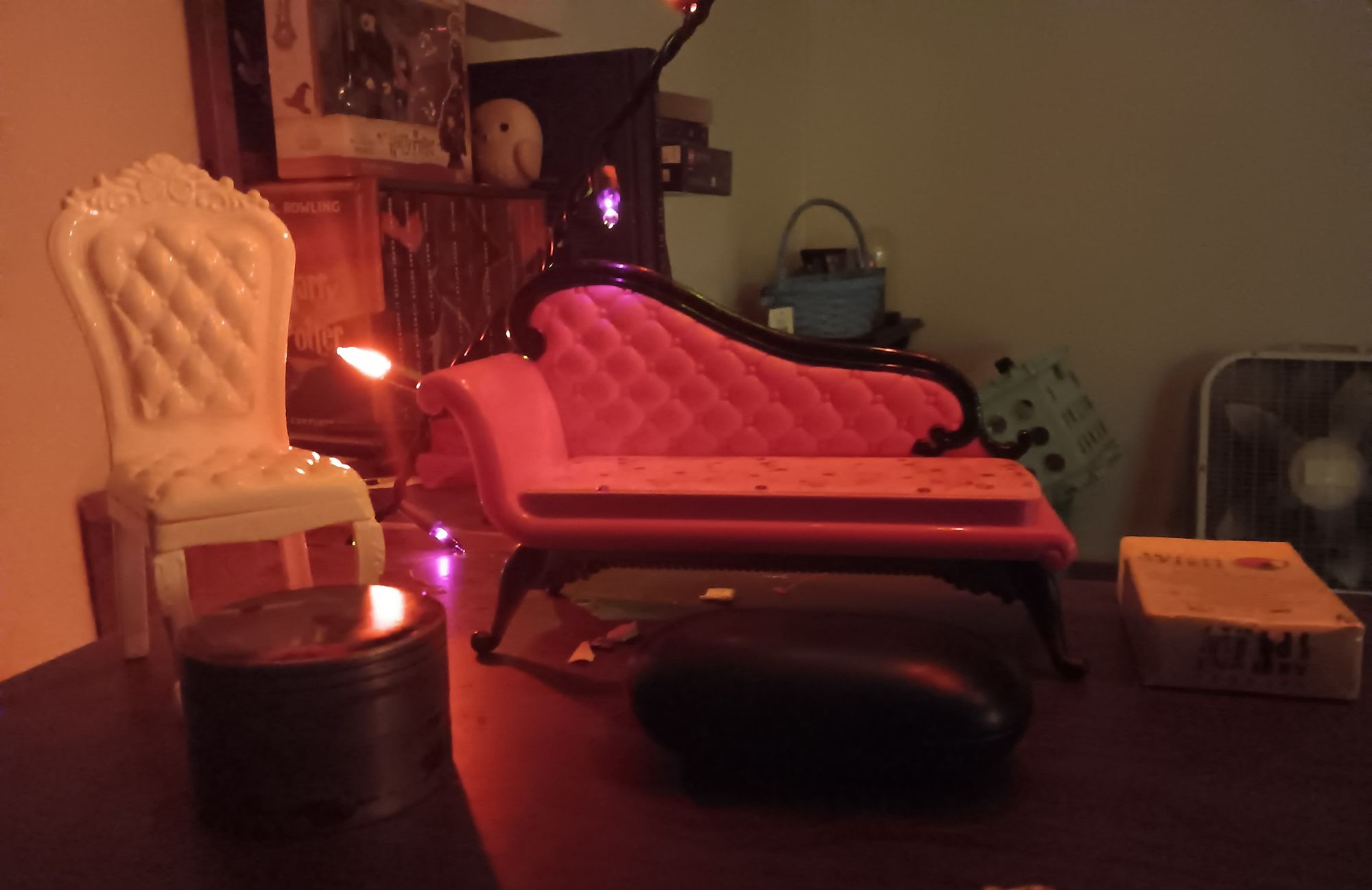 Photorealistic Living Room 

"Design a room inspired by a neon-lit, retro-futuristic sunset aesthetic, evoking a vibrant tropical paradise u...