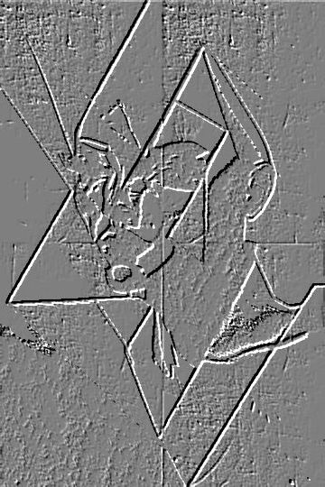 A photograph captured through a 35mm lens, showcasing a 3D model rendered in metallic red. The image is taken from a low angle, emphasizing...