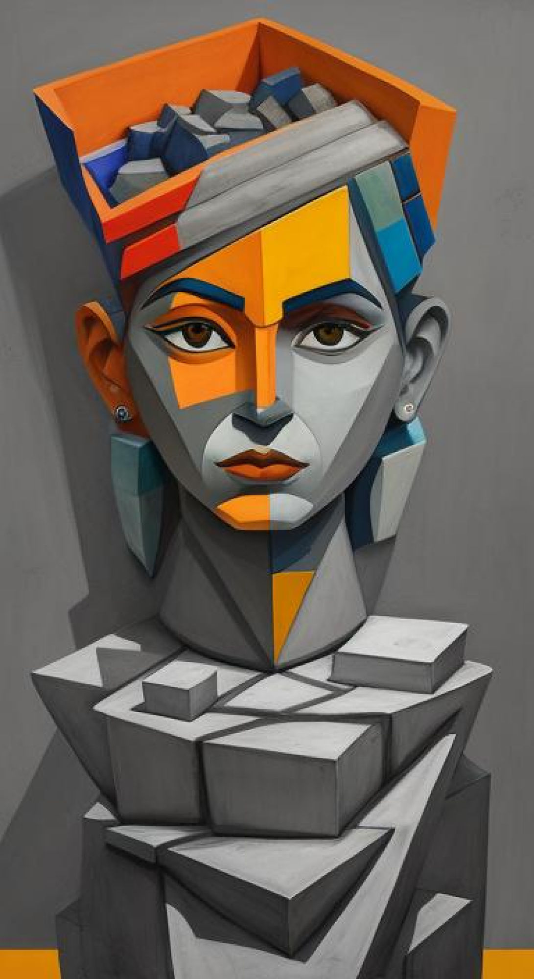 geometric abstract art color gradient mosaic