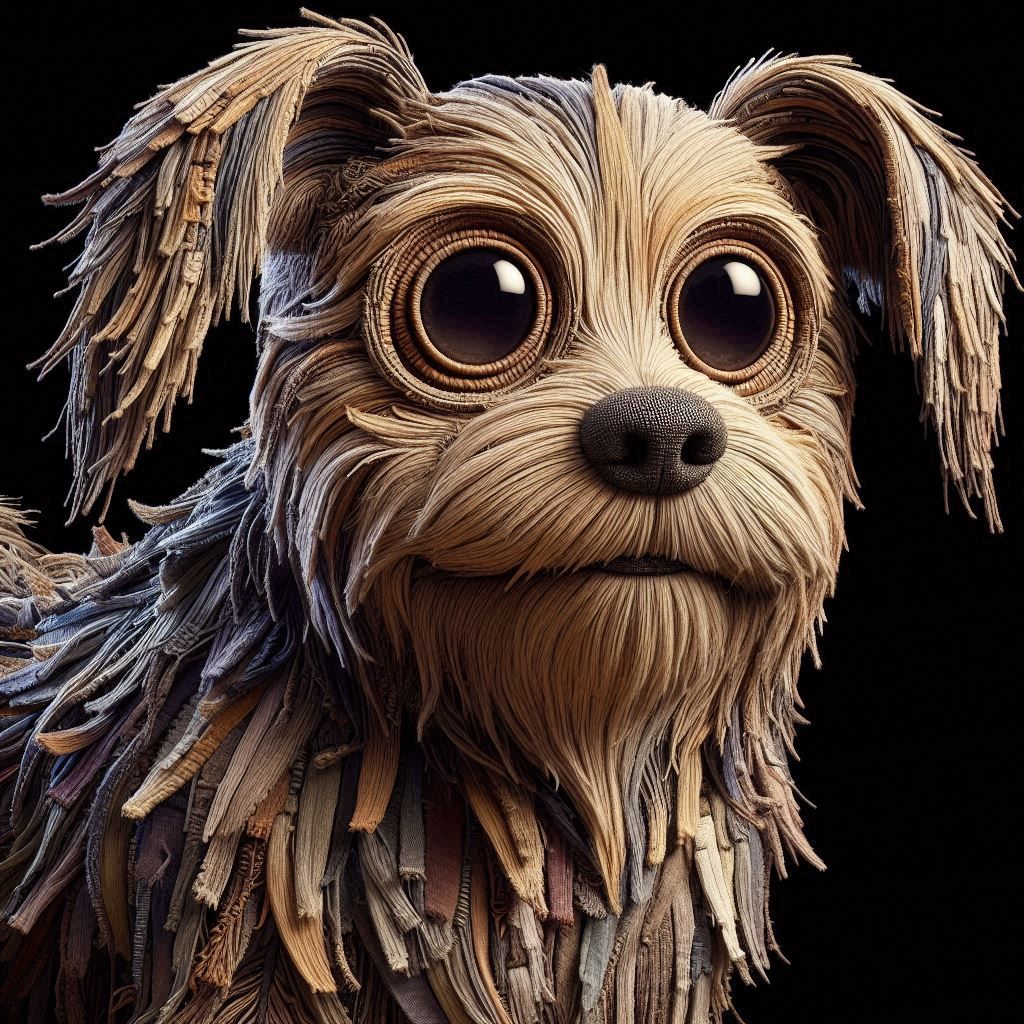 fat frogcat is hand-embroidered from a distressed cotton fabric, carefully stitched with thick, textured threads and fringed edges, and com...