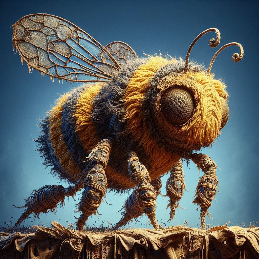 fat frogcat is hand-embroidered from a distressed cotton fabric, carefully stitched with thick, textured threads and fringed edges, and com...