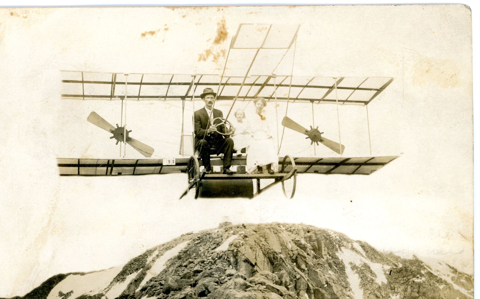 flying an experimental plane circa 1909