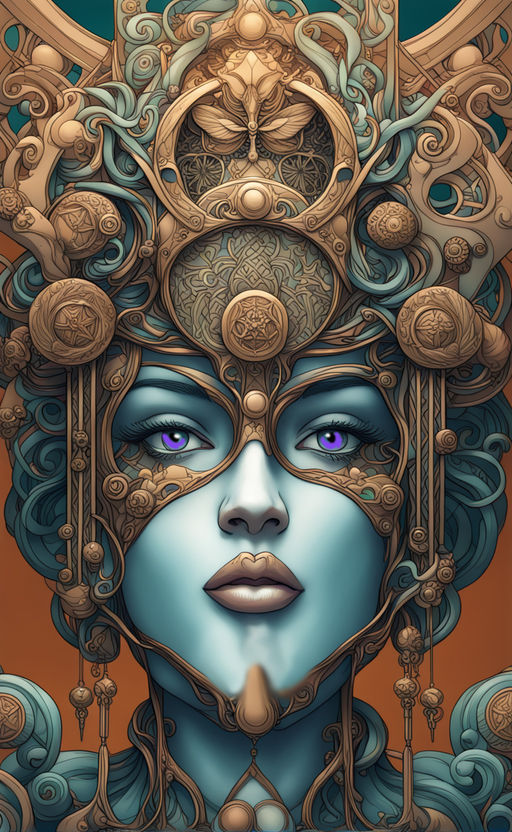 Art Deco Woman's Face, photorealism, sharp focus, depth of field, 3D shading , astral , hyperrealism, 