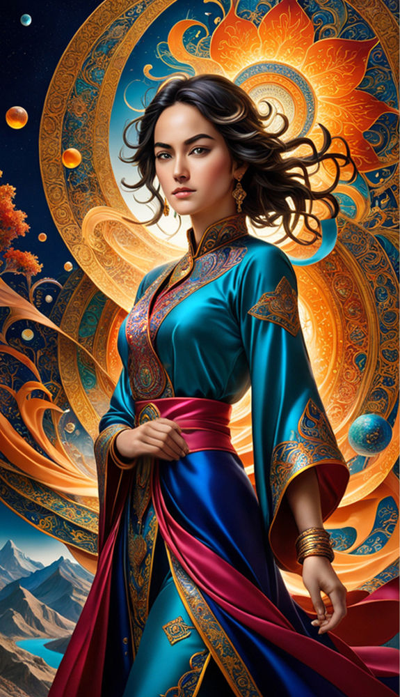 The Last of the Sun Goddess, Prefect Hands (((only Two))), Wild Background, Greg Rutkowski, filled with detailed painting, shadow depth, hyp...