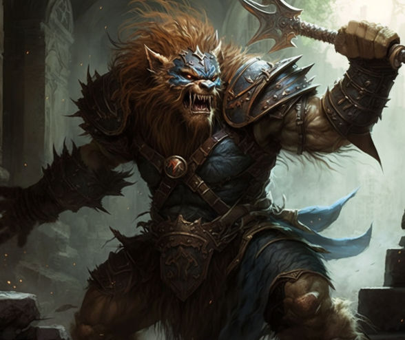 Dnd bugbear holding inside a grove