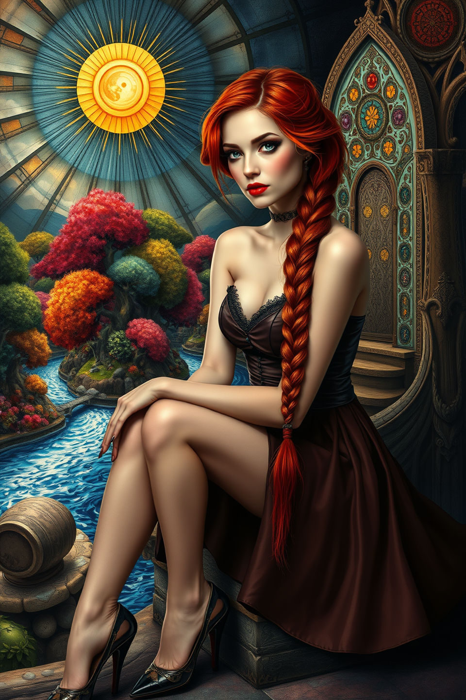 highest details, ultra hyper realism, intricate and highly professional artwork, an absolute masterpiecea. beautiful mysterious woman, blond...