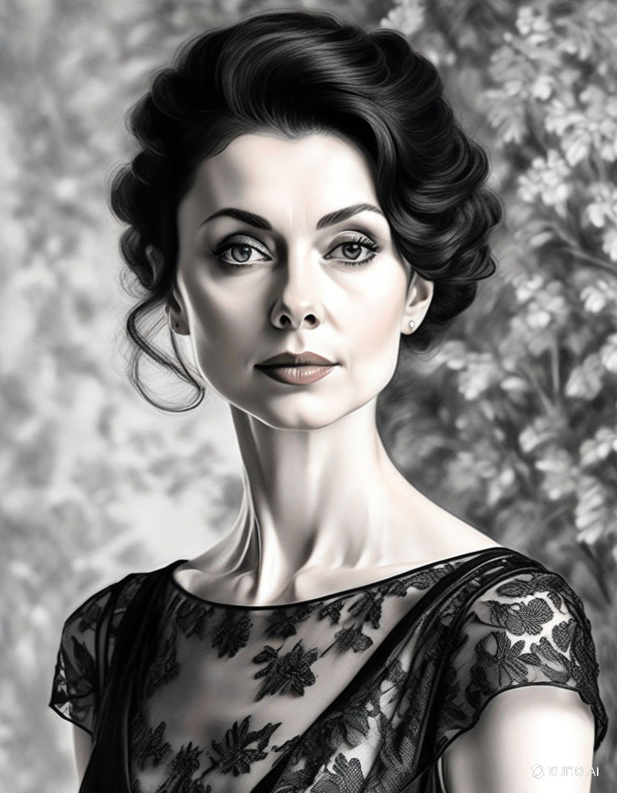 A highly detailed pencil drawing of a woman, inspired by the styles of John Singer Sargent and Edgar Degas. The portrait captures the subjec...