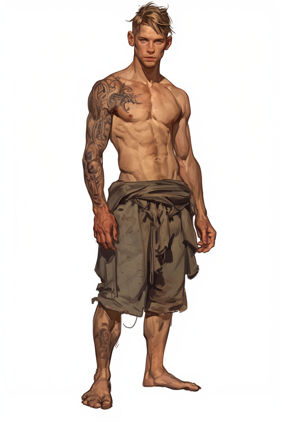 Erik, a muscular viking