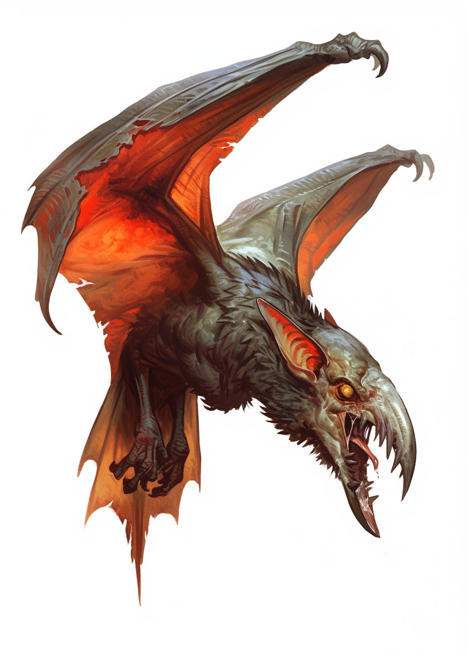 a batarang, a vicious rat-sized carnivorous bird