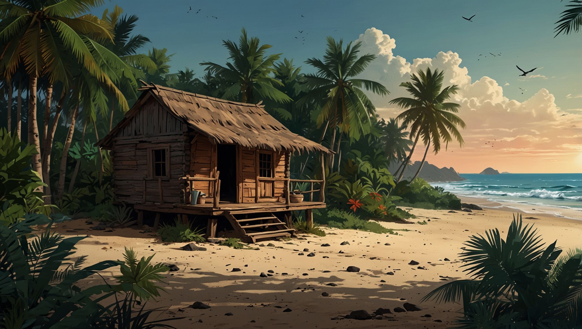 Cabin on the beach