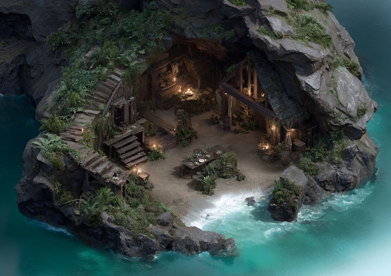 a ramshackle hideout