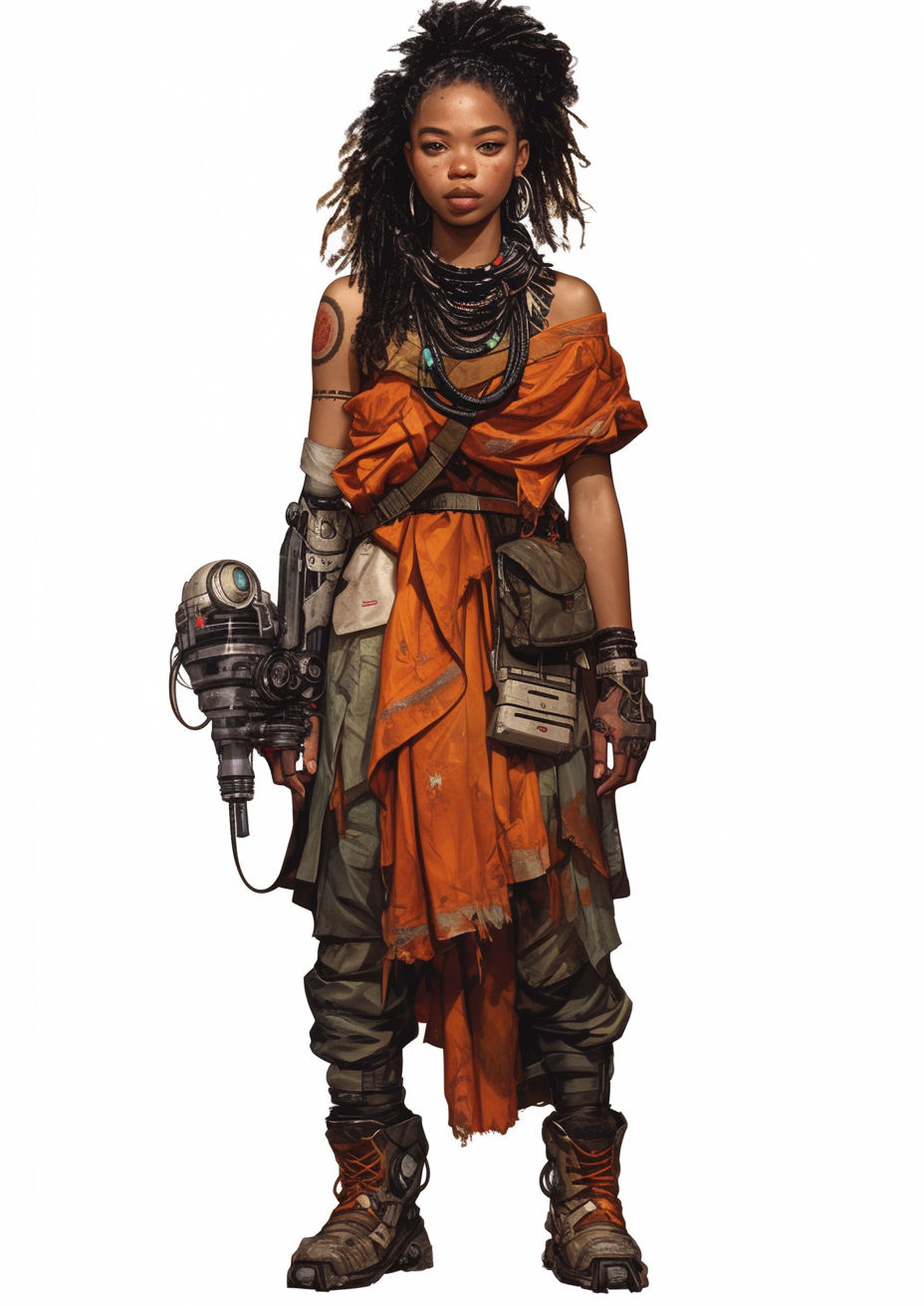 a sci-fi drone operator