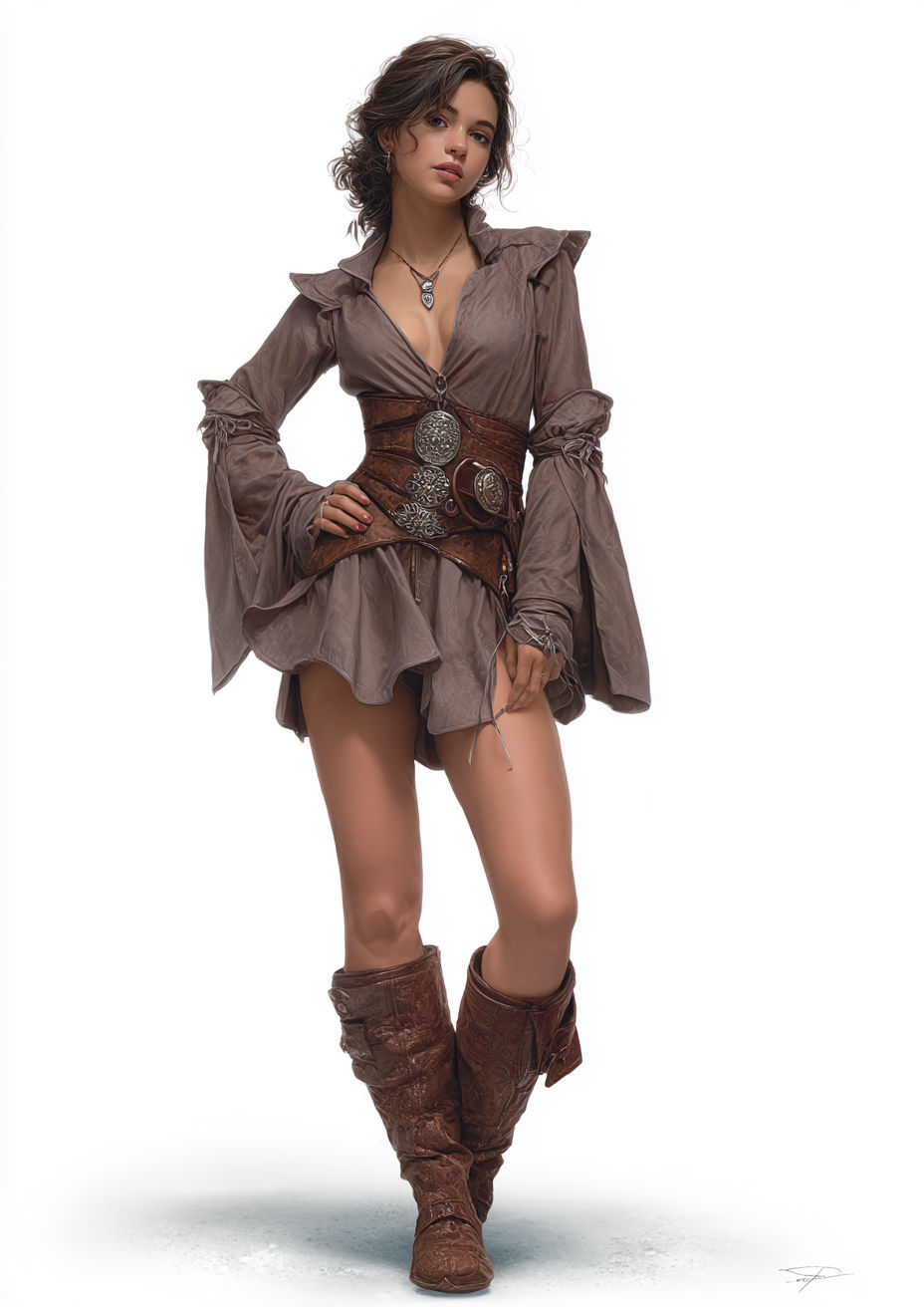 an adventurous woman from 16th century France (version 2)