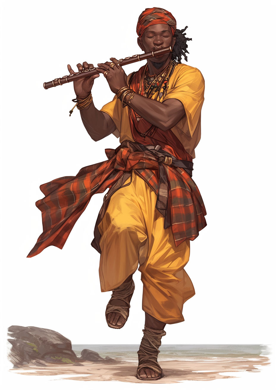 a Caribbean flutist