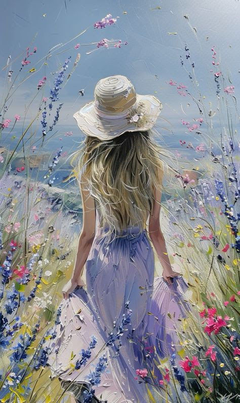 Blue farewell. She leaves. The old love cannot be returned. The wind carries away the hope for a meeting and..highly detailed photorealistic...