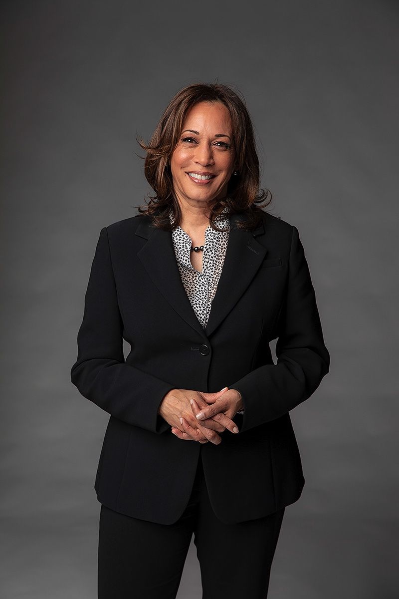 Kamala Harris wearing joker clown makeup