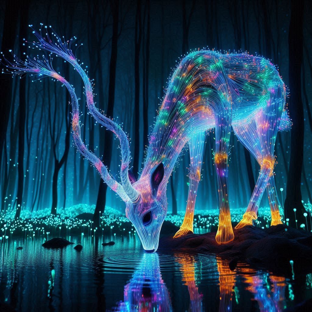 A majestic, transparent gazelle