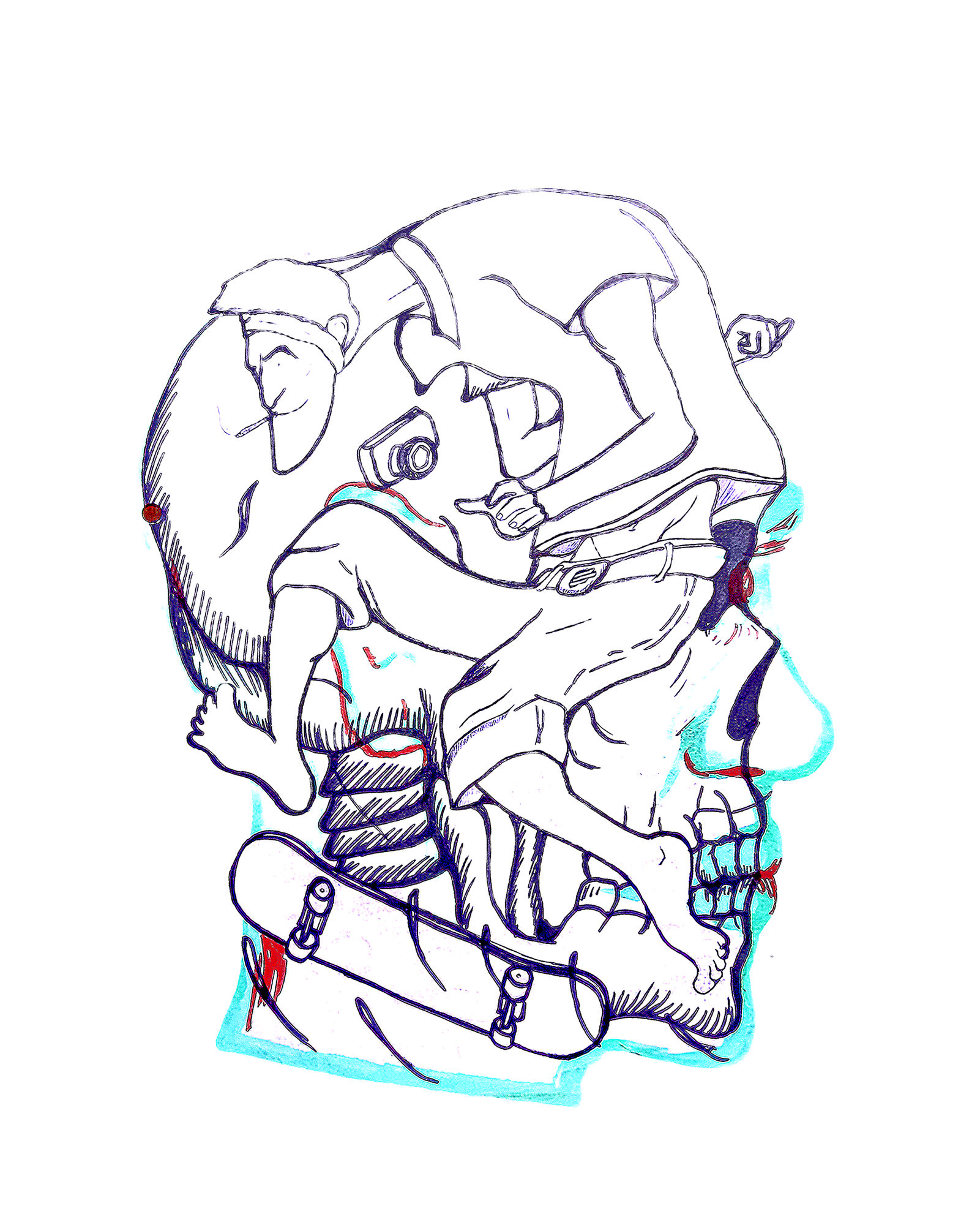 una estatua de metal inesperada