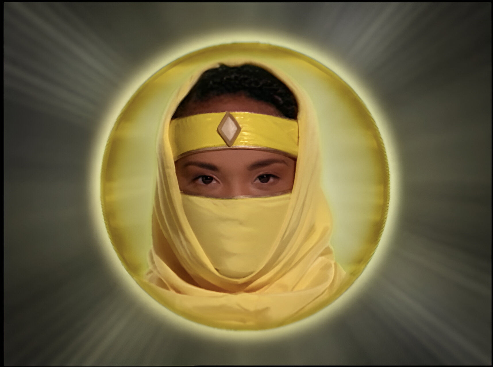 Aisha Yellow Ninja Morph in Disney Pixar Style (Mask and Headband)