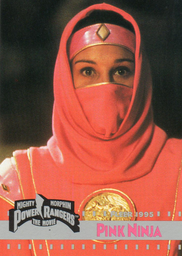 Mighty Morphin Power Rangers the Movie Pink Ninja Kimberly Ann Hart Playing Card in Studio Ghibli Style 