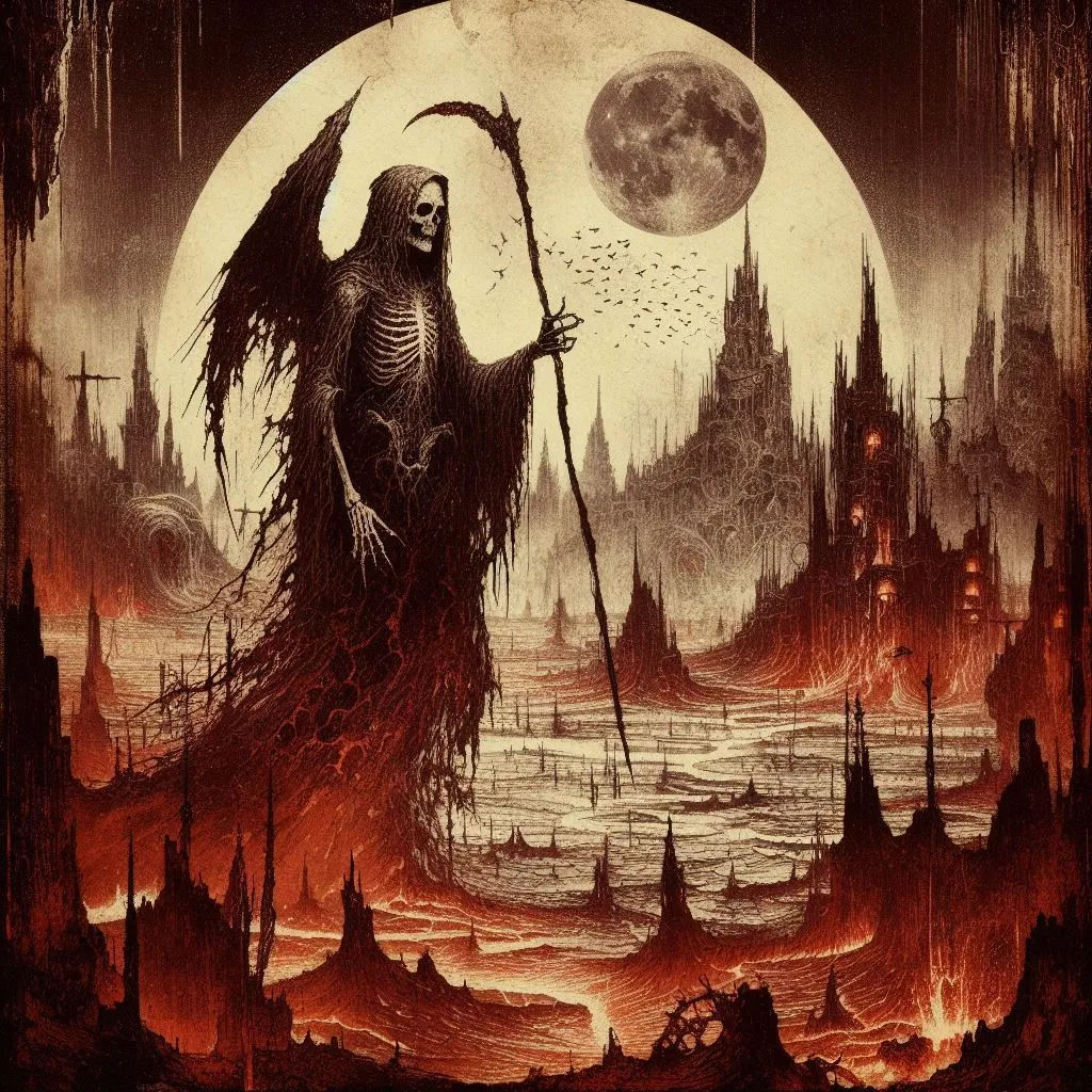 hell awaits, time marches on, one step closer to death, <lora:Realistic Terror:1.0> 