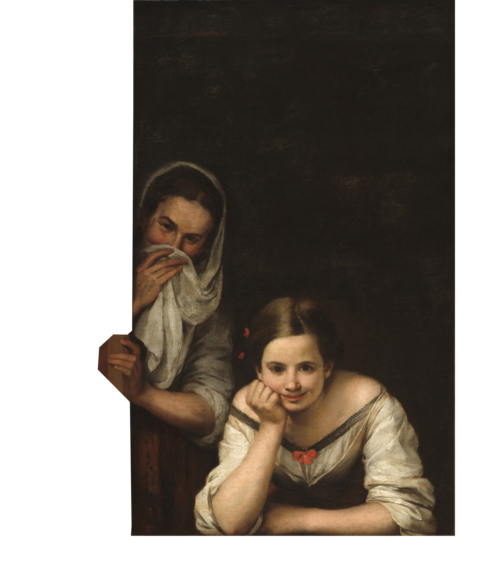 Two women in  window