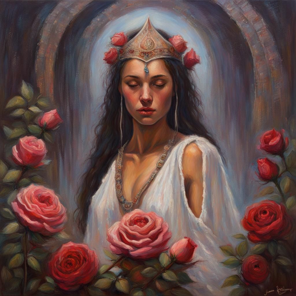 Magdalene water ceremony beautiful rose goddess   