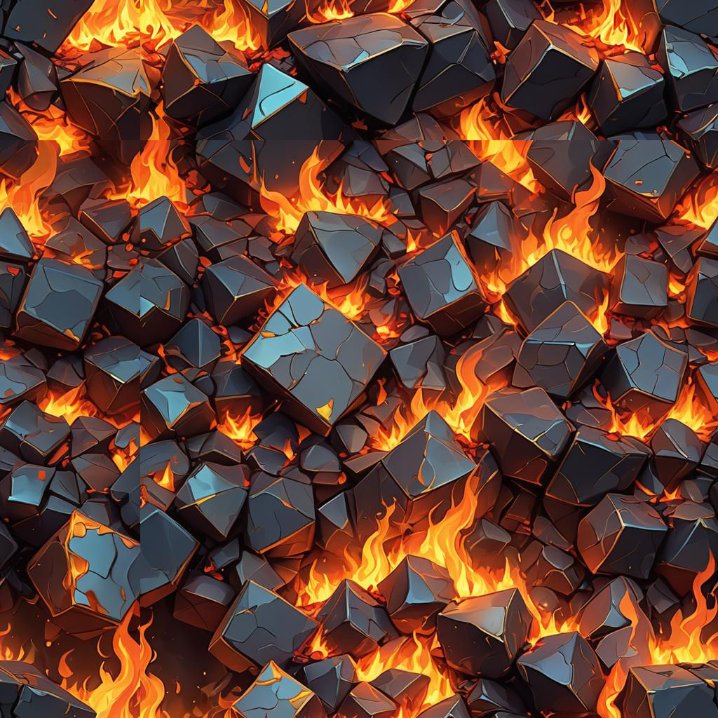 Painting. game tile Inferno