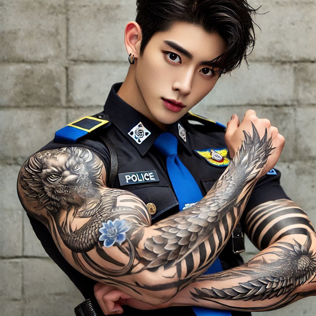 <lora:Murraypunk Flux:1.0> <lora:SuperHyperrealismFlx:1.0> <lora:Double Photoreal v2:1.0> A strikingly handsome Asian man, positioned in the...