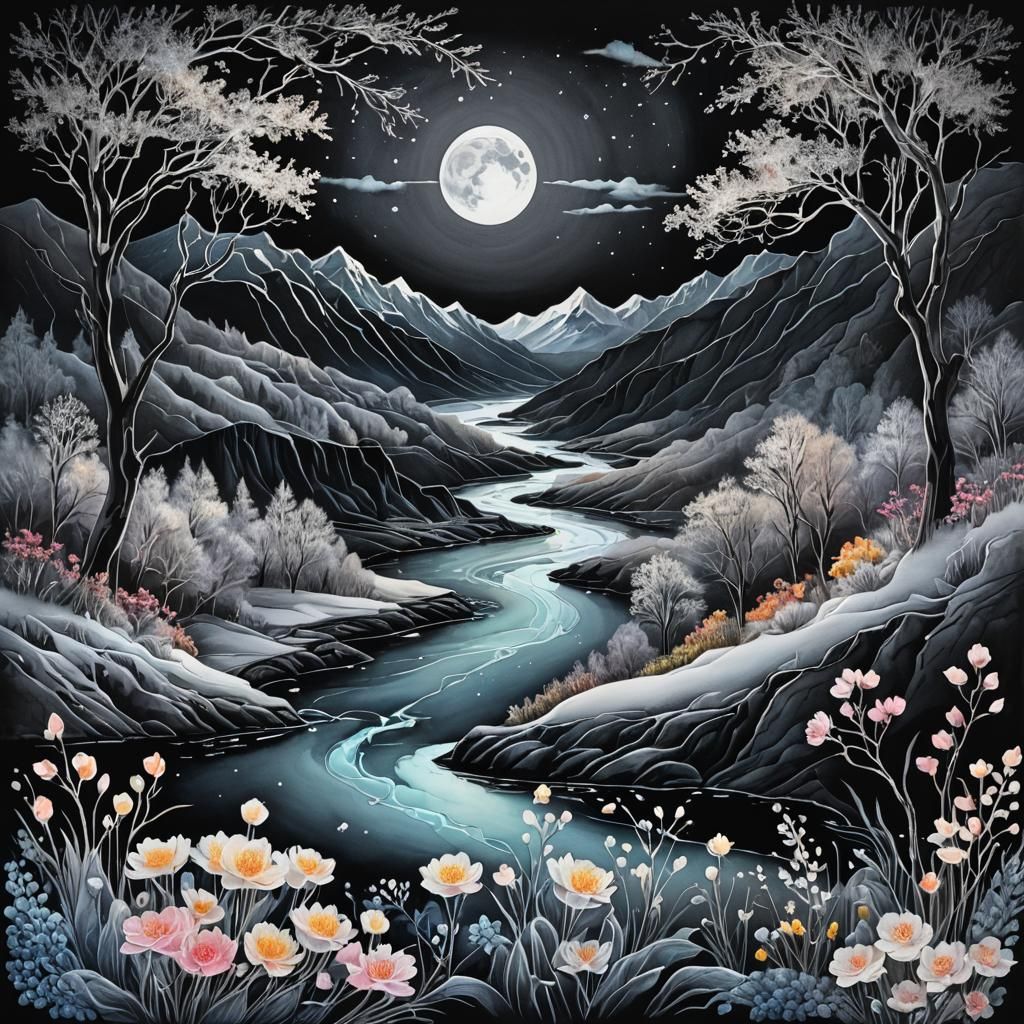 Down in hell, lake of fire and lava, fire all around, with demons