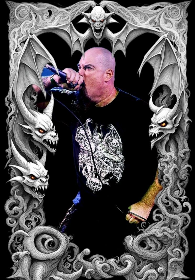 Devil Enemy of the Dark Age, decomposed, dismal Creation, demonic, evil, black and white, in hell