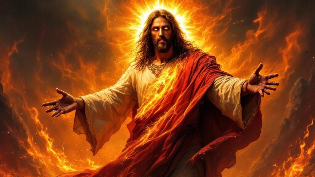 Our LORD Jesus Christ Is A Consuming Fire With Eyes Burning Like Fire!!