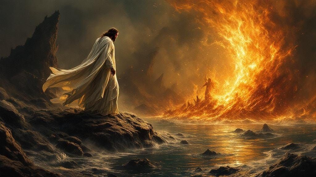 Jesus Christ Throws The False Prophet Into The Lake Of Fire