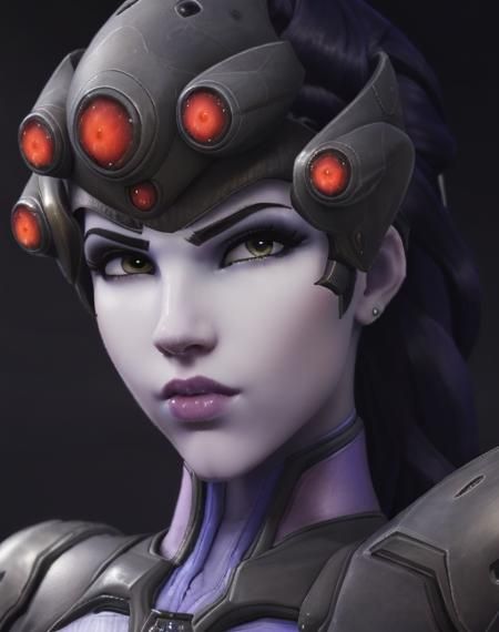 Widowmaker from Overwatch 2 in Dark Fantasy realism 