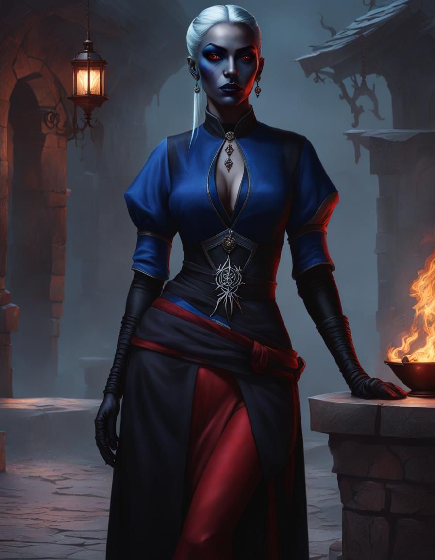 Final work, D&D draw cleric of Lolth