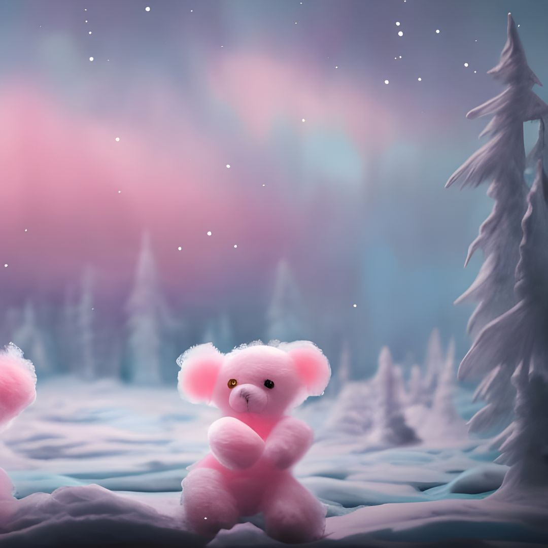 Isn't it a beautiful day by the snowy lake? AI Generated Artwork