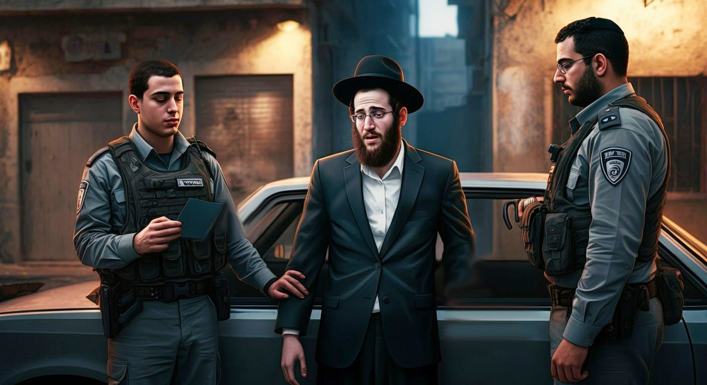 The two police officers scold with rapid, harsh speech and matching body language. And the citizen apologizes with rapid...