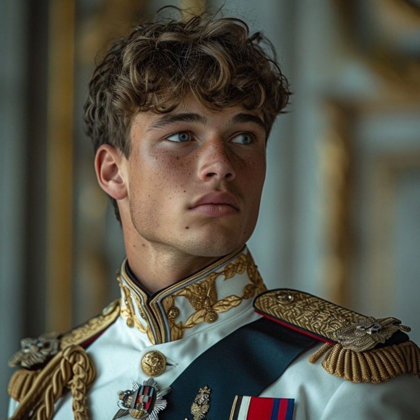 Handsome young  blond man. Photo-quality portrait. Very soft, yet still masculine. Great hand placement under chin. Alluring, bright, fantas...