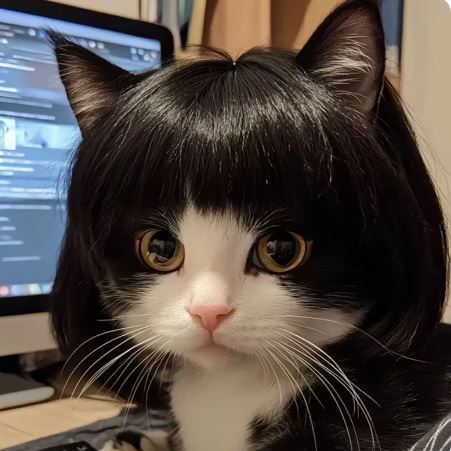 cat in wig