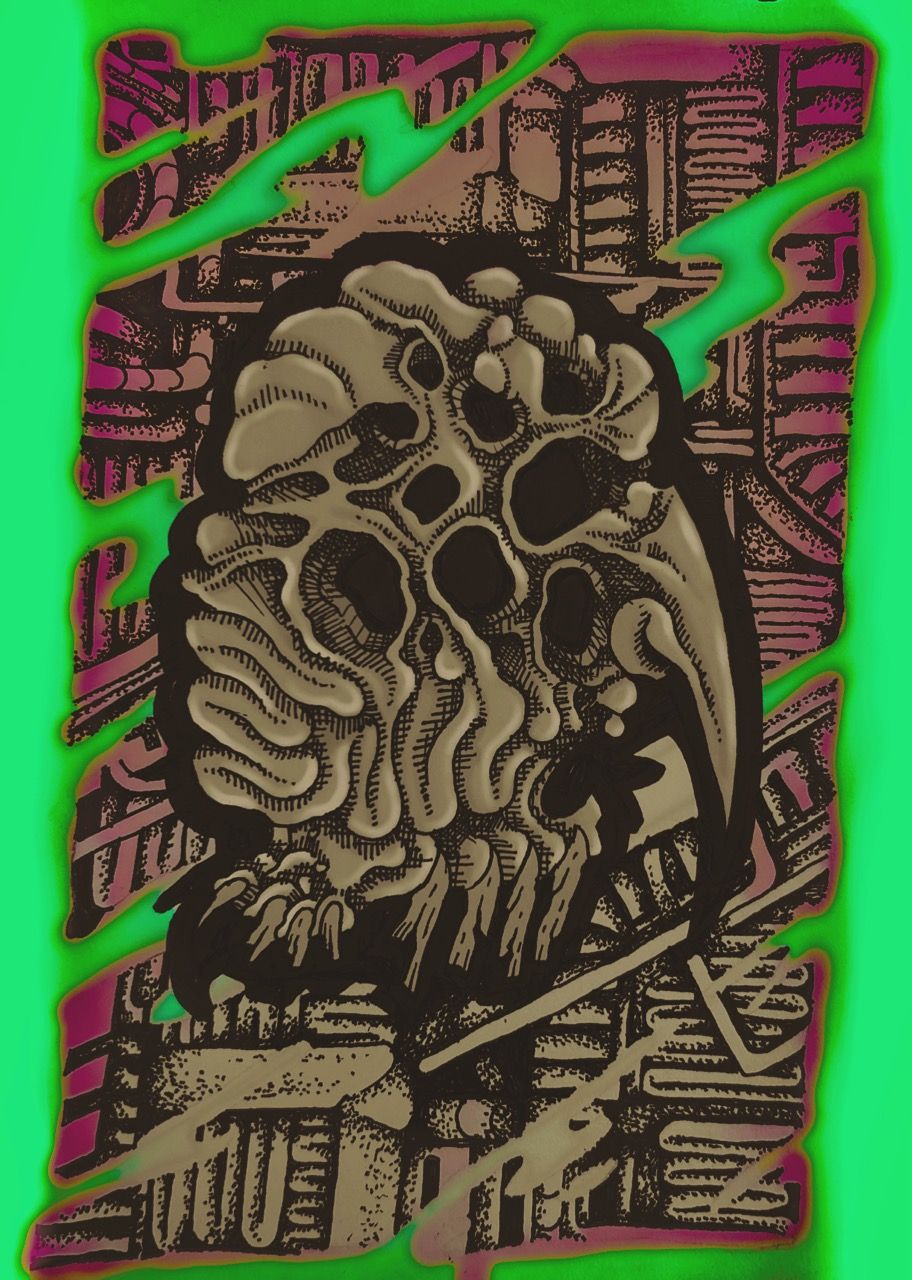 X ray of a xenomorph shark H.R. Giger horror