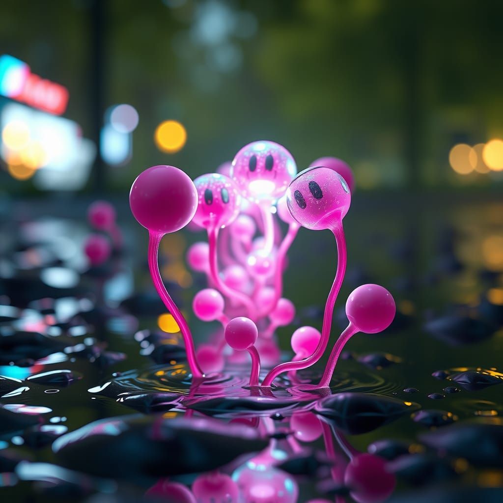 A hyper-realistic, close-up portrait of a sexie beautiful woman with a striking, exaggerated figure, blending dark allure with whimsical, g...