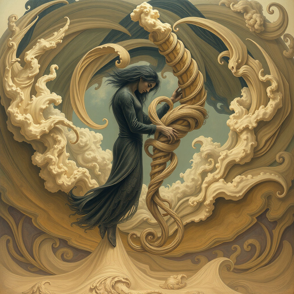 a lady in a black dress on stage at the symphony, playing a beautiful harp