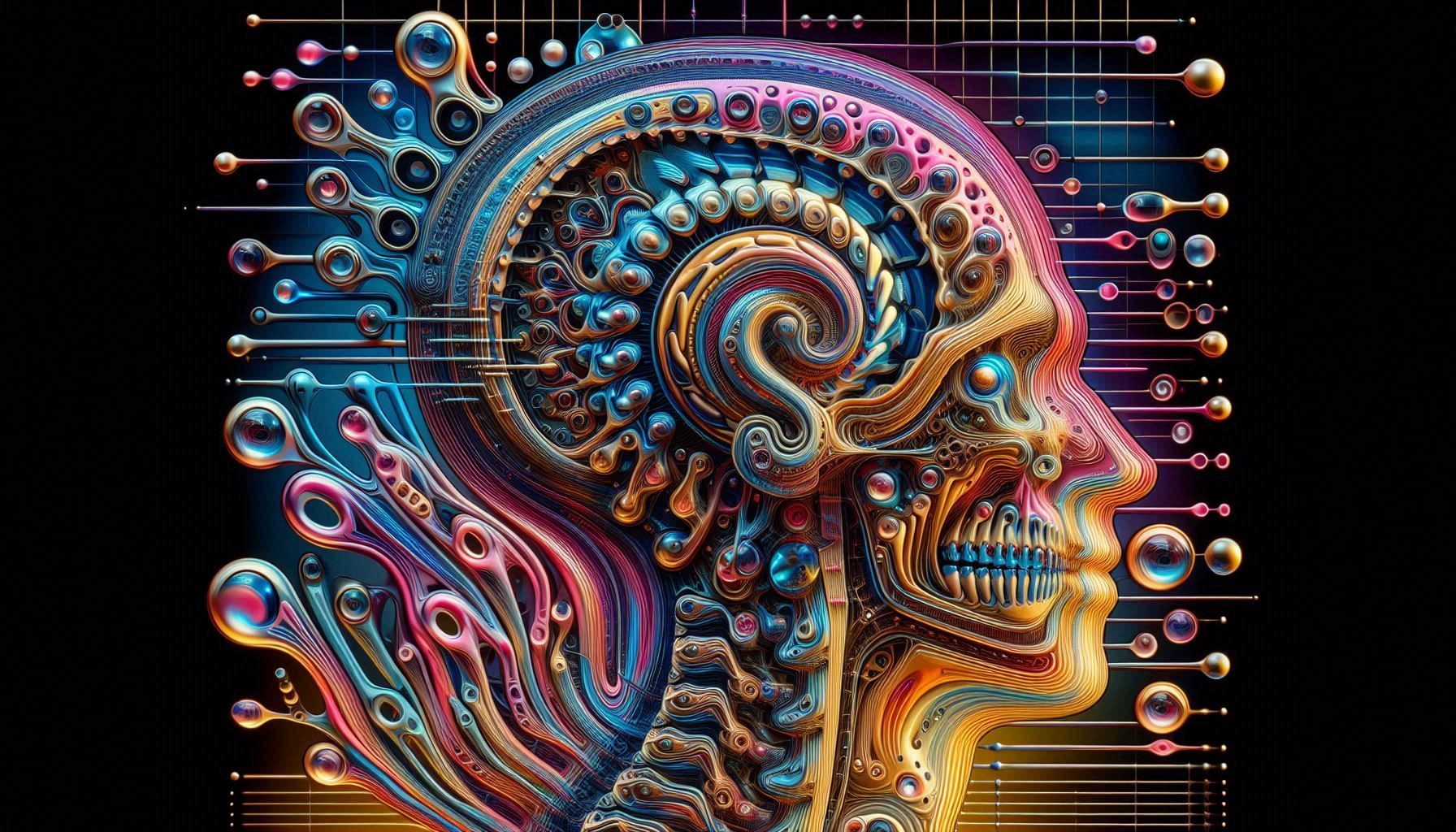 x-ray illusion, inverted highlights and shadows, transparency, distorted image prismatic antique vintage 1950s 3-d art refraction split colo...