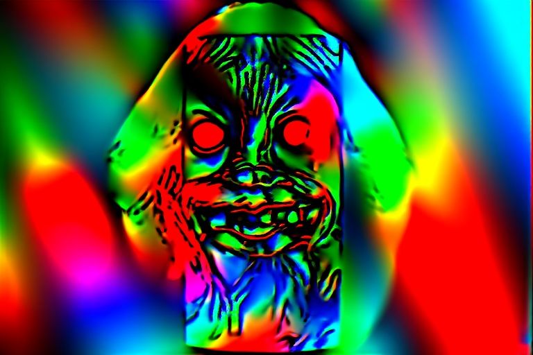 underground metallic color poster art. psychedelic grotesque caricature, reflected colors, chrome, mercury. body dismorphia distorted body p...