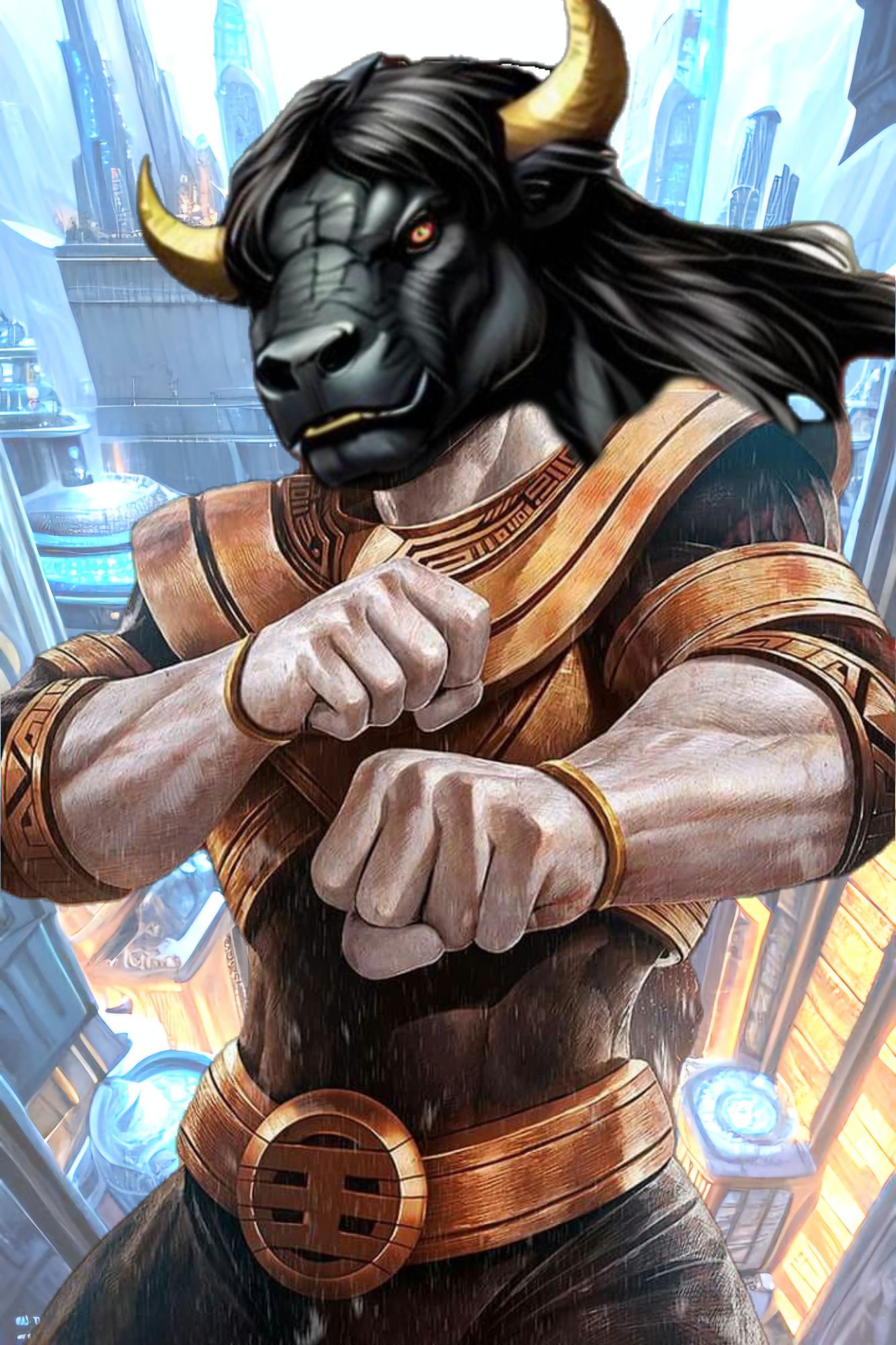 Gold Zeo Buffalo Ranger - AI Generated Artwork - NightCafe Creator