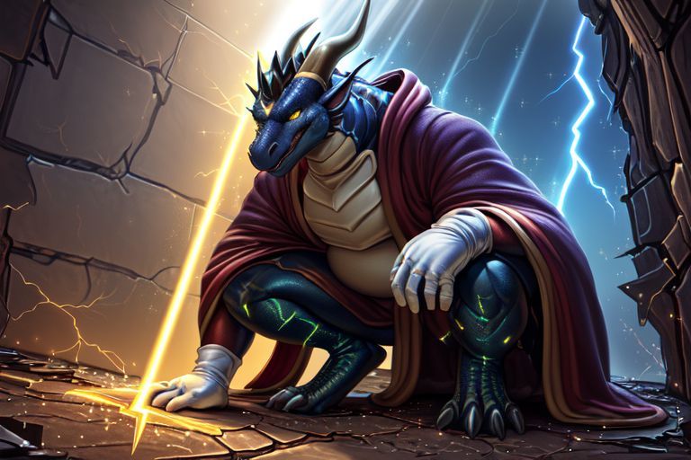 a (potbellied: 1.45) (red anthro Western dragon: 2) with (long horns: 1.9) wearing (ornate wizard robe with cape: 1.9) and (short white glov...