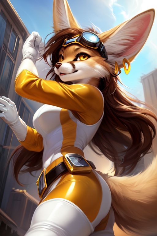 Yellow Fennec Ranger Ready for Combat