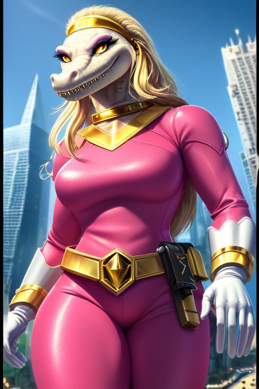 Giant Pink Crocodile Ranger