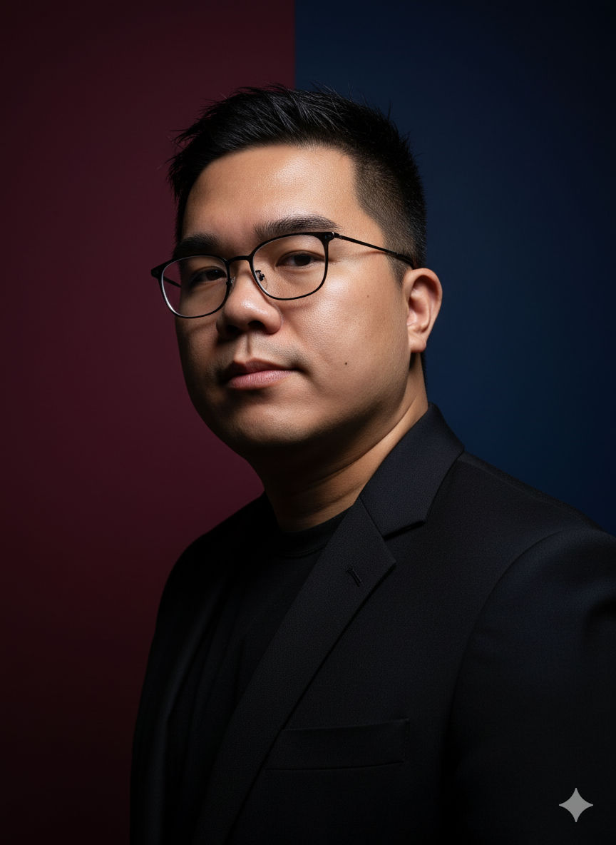 Please create a vertical potrait shot in 1080x1920 format using the exact same face features, characterized by stark cinematic lighting and ...