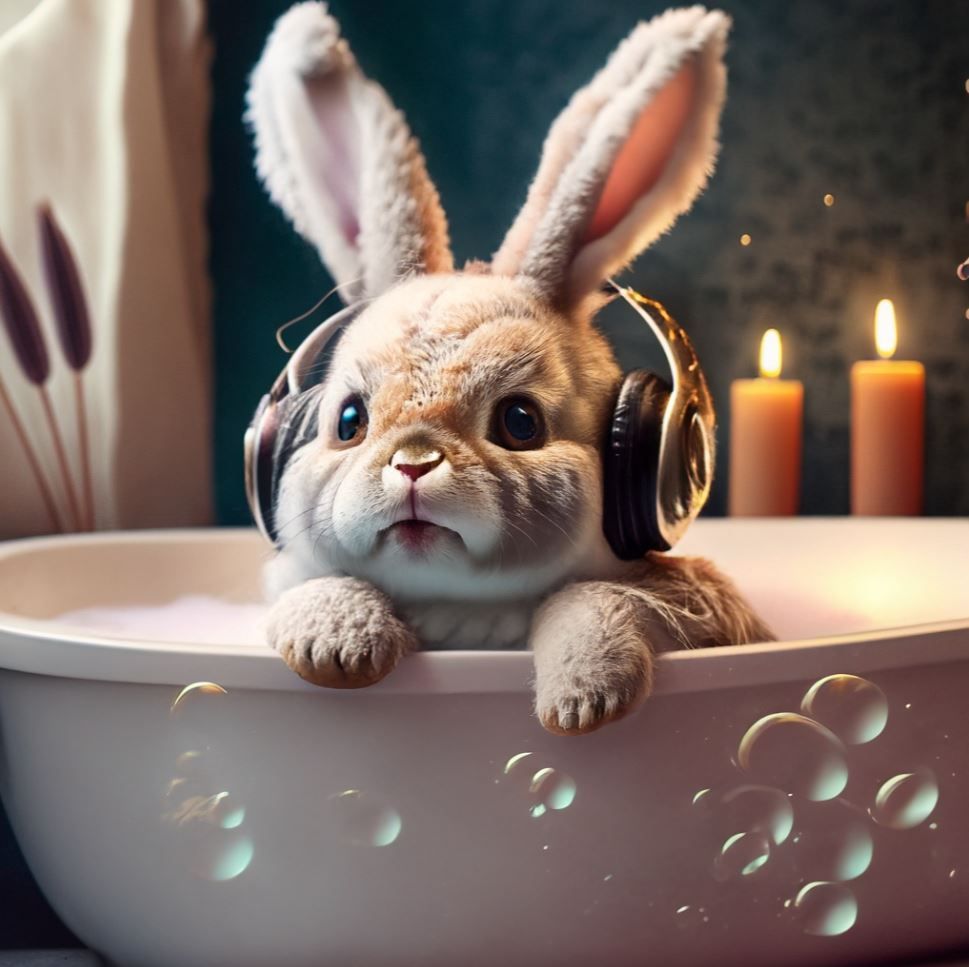 Taking a relaxing bath 